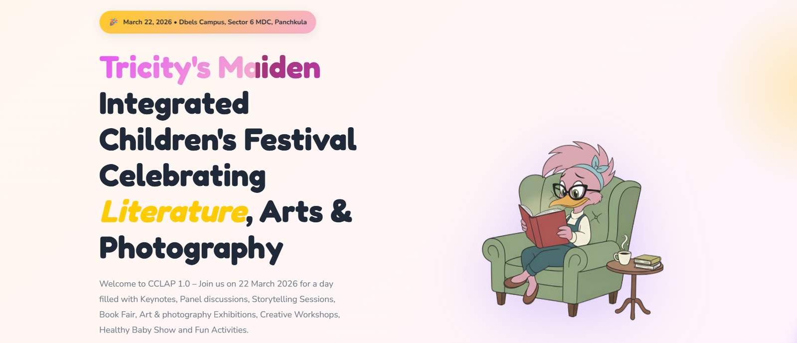 CCLAP 1.0 – Children’s Literature, Arts & Photography Festival